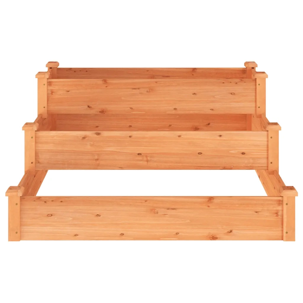 Fioriera Rialzata Giardino Marrone 120x120x56 cm Massello Abete 364305