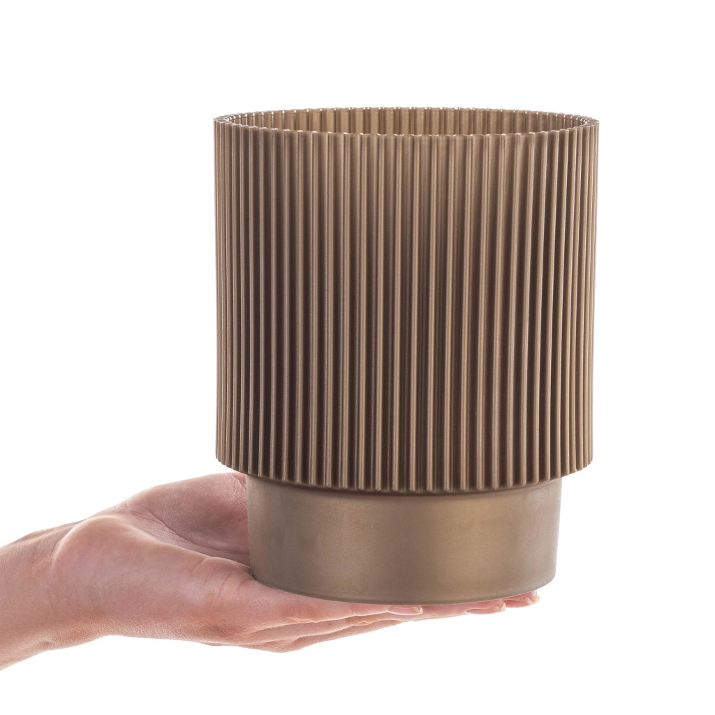 Vaso da fiori KADAX 13 cm, copripianta, vaso da fiori in plastica color oro
