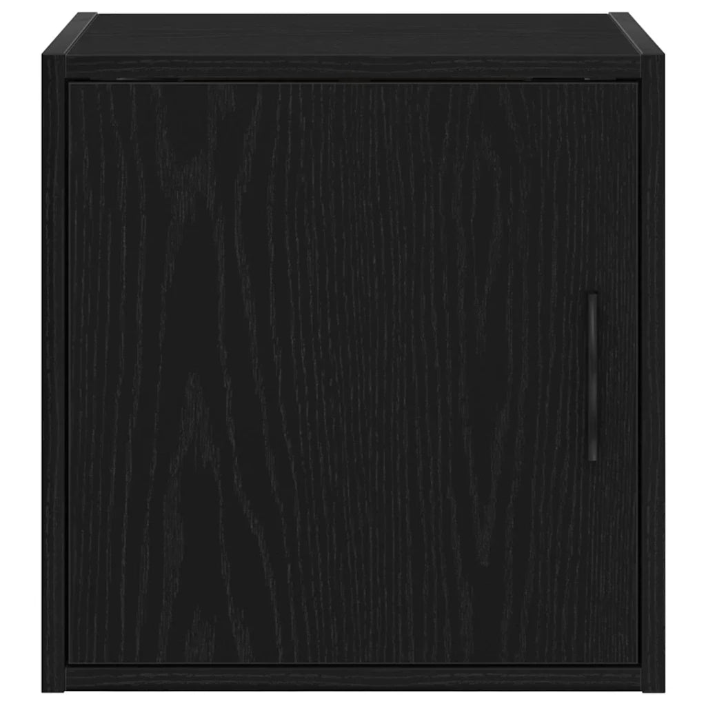 Mobiletto da parete per garage in legno composito 40 x 30 x 41 cm pratico contenitore stile moderno nero 02_0051419