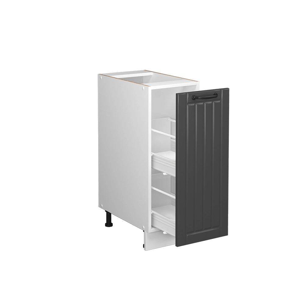 Armadio cucina dispensa alto Fame-Line Antracite rustico/Bianco 30 cm, PL Marmo Vicco