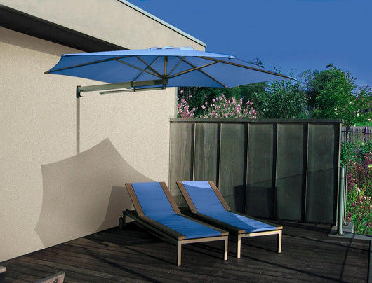 Ombrellone da Giardino a Parete Ø2,70m Maffei Parrot P3 Azzurro