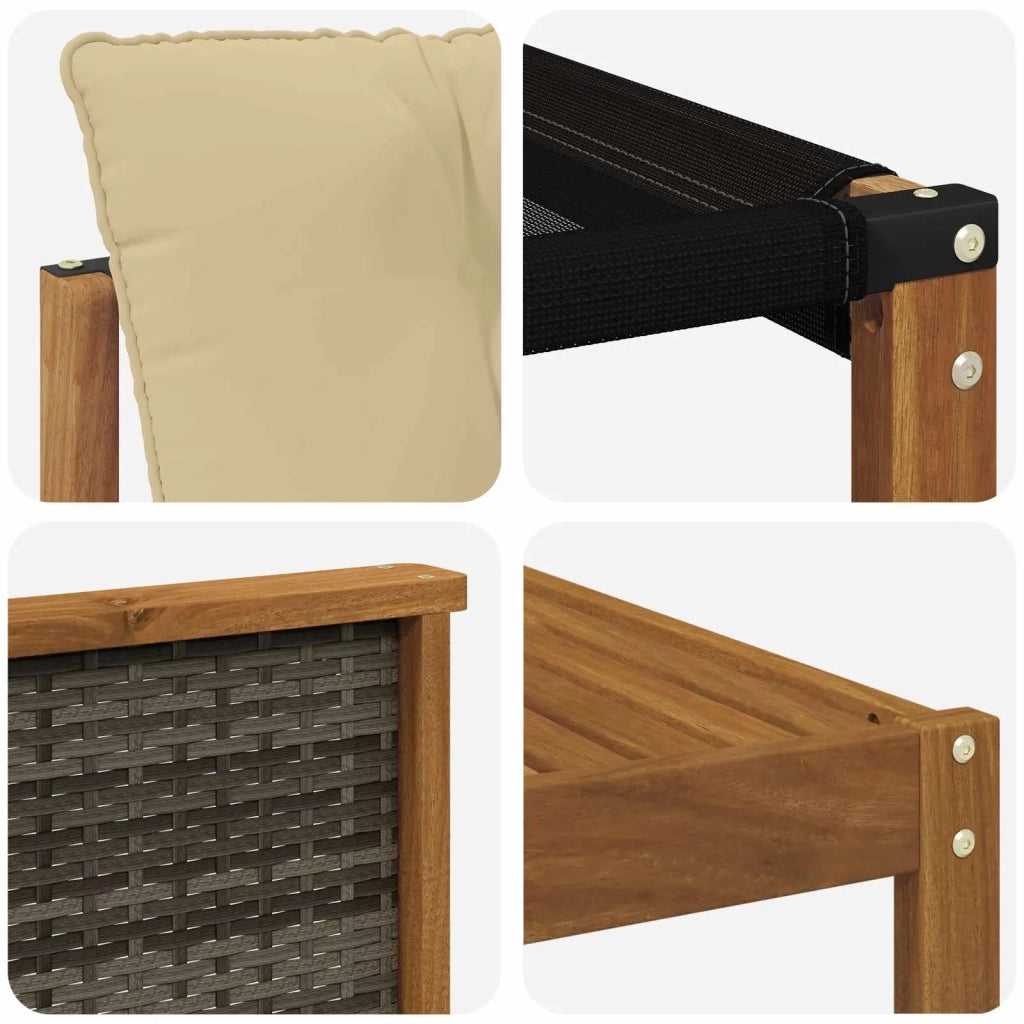 Set di divani da esterno 11 pz Naturale e Beige 3382253