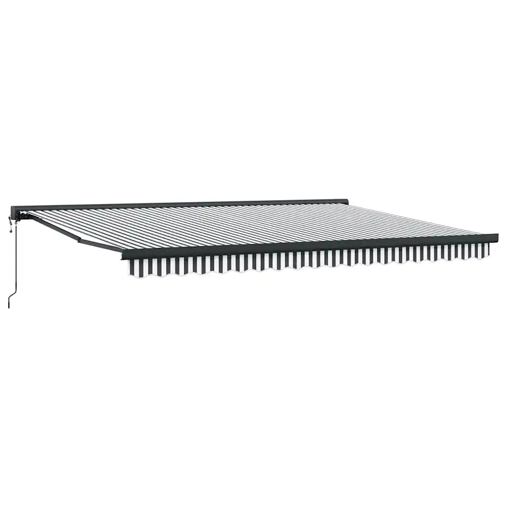 Tenda Retrattile Antracite e Bianca 4,5x3 m Tessuto e Alluminio 3216141