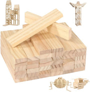 Blocchi di legno per lavori di DIY 70 pezzi - Blocchi di legno in legno naturale 110 x 22 x 8 mm - Blocchi di legno naturali - Progetti di DIY - Ispirazione creativa - Legno naturale di alta qualità