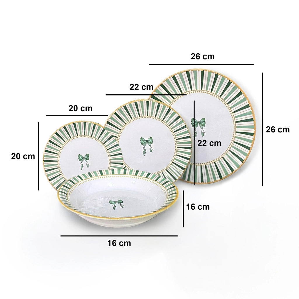 Palimo, Servizio Piatti set da 24, Bianco