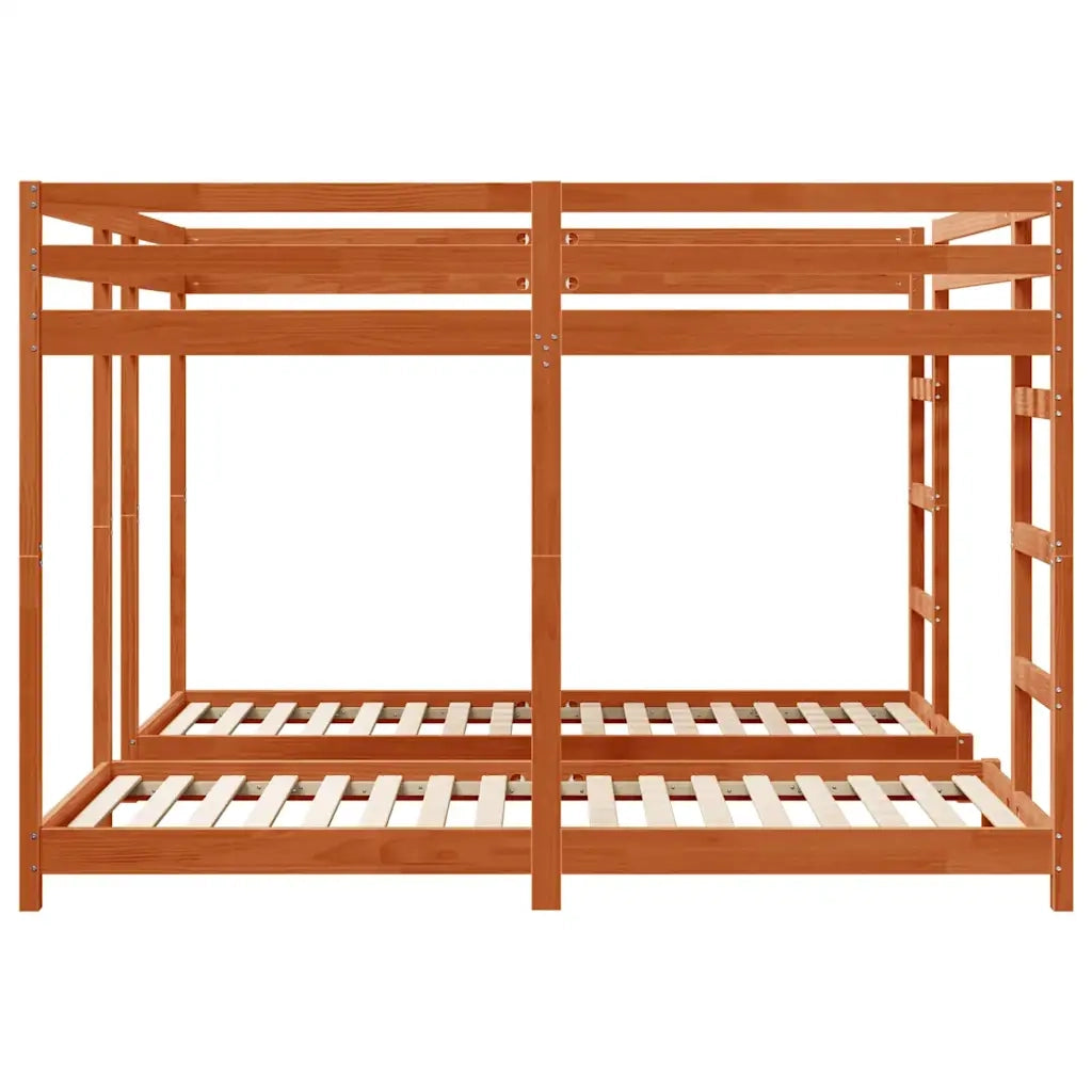 Struttura letto a castello triplo Marrone cerato 200 x 200 cm 3414560