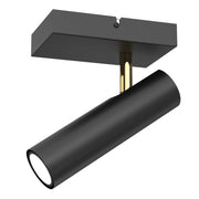 Applique/Plafoniera Axion nero oro orientabile 1xGU10 8W