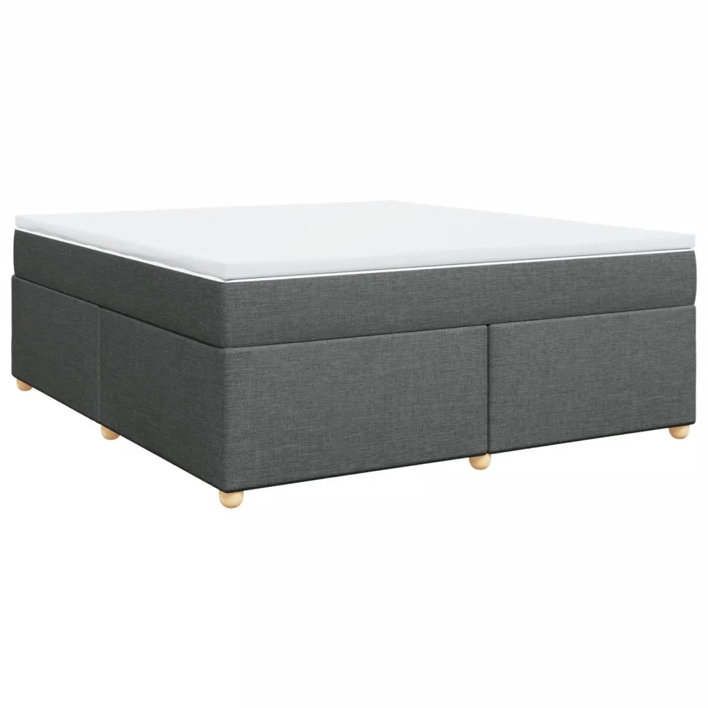 vidaXL Giroletto a Molle con Materasso Grigio Scuro 180x200 cm Tessuto