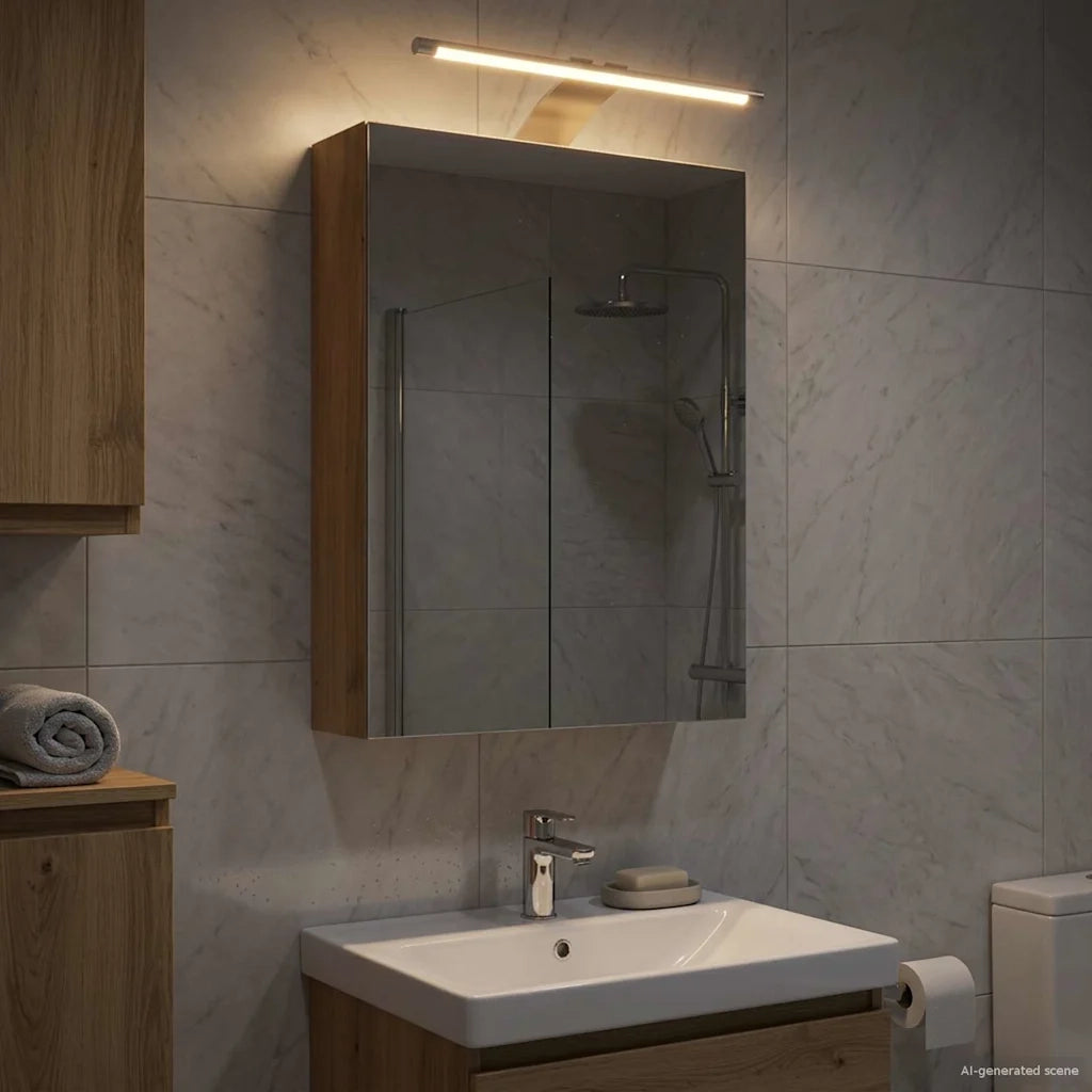 Mobiletto per specchio da bagno con porta Rovere Artigianale 889022