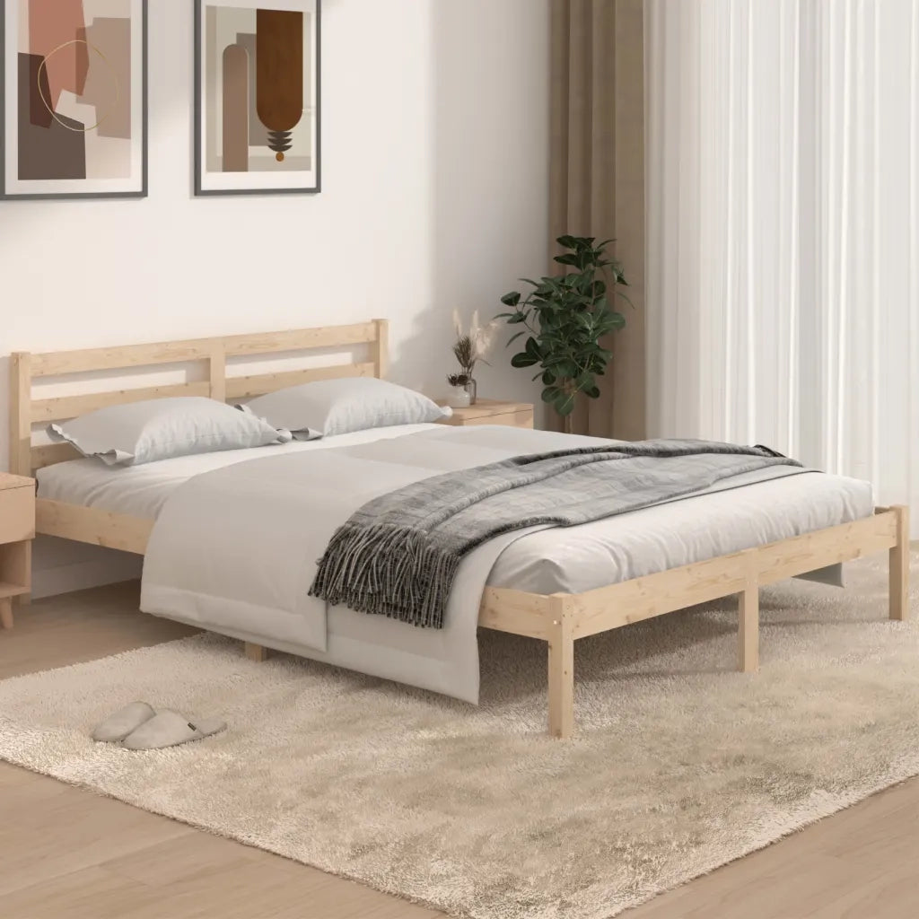 Giroletto-Struttura Letto in Legno Massello di Pino 140x190 cm 867831