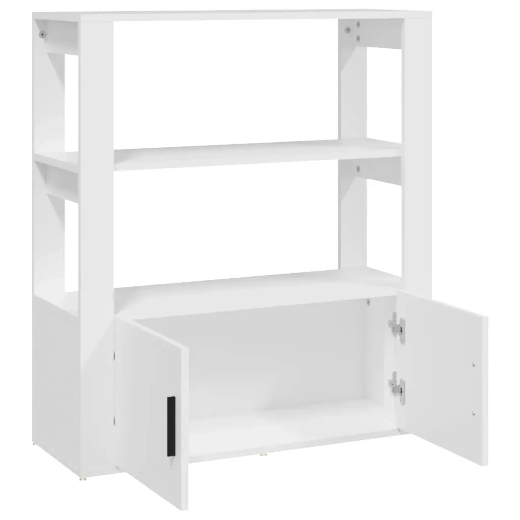 Credenza-Buffet-Armadio da cucina Bianca 80x30x90 cm in Legno Multistrato