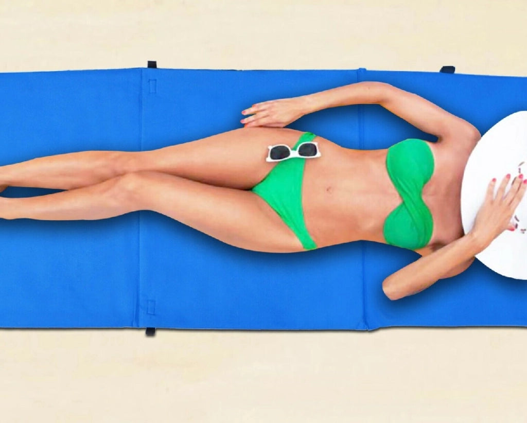 Stuoia Lettino Spiaggia 2pz Spiaggina Mare Prendi Sole Pieghevole Vari Colori