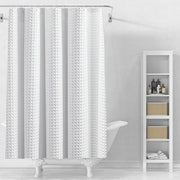 Douchegordijn Badkamer decorazione - Tessuto a wafel - Dimensioni 300x200 cm - Bianco