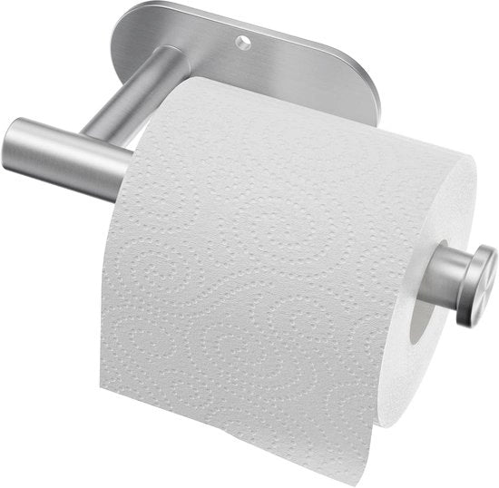 Supporto per carta igienica autofissante da attaccare al muro con viti, supporto per carta igienica in acciaio inossidabile 304, ad alta resistenza e lunga durata, supporto per carta igienica per bagno, camera da letto, hotel (argento)
