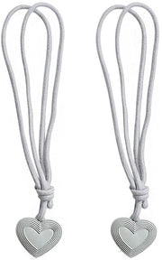 Tieback per tenda - 2 pezzi - Disegno a forma di cuore - Impermeabile - Duraturo - Decorazione per la casa - Clip magnetica per tende