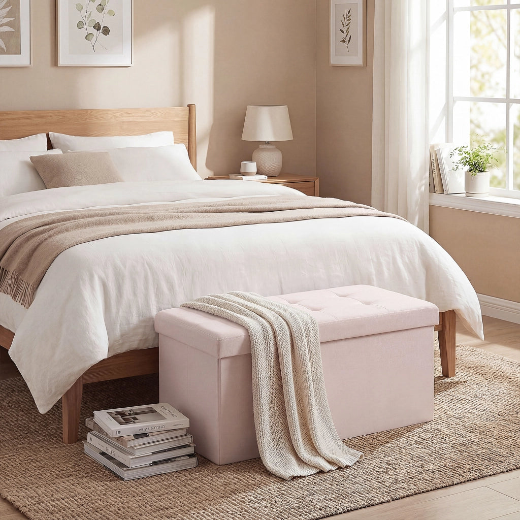 Cassa Panca Pieghevole ¨C zephmum ¨C Rosa 76x38x38 cm