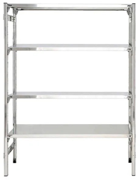Scaffalatura ad incastro in acciaio inox cm. 140x30x200h