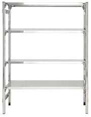 Scaffalatura ad incastro in acciaio inox cm. 140x30x200h