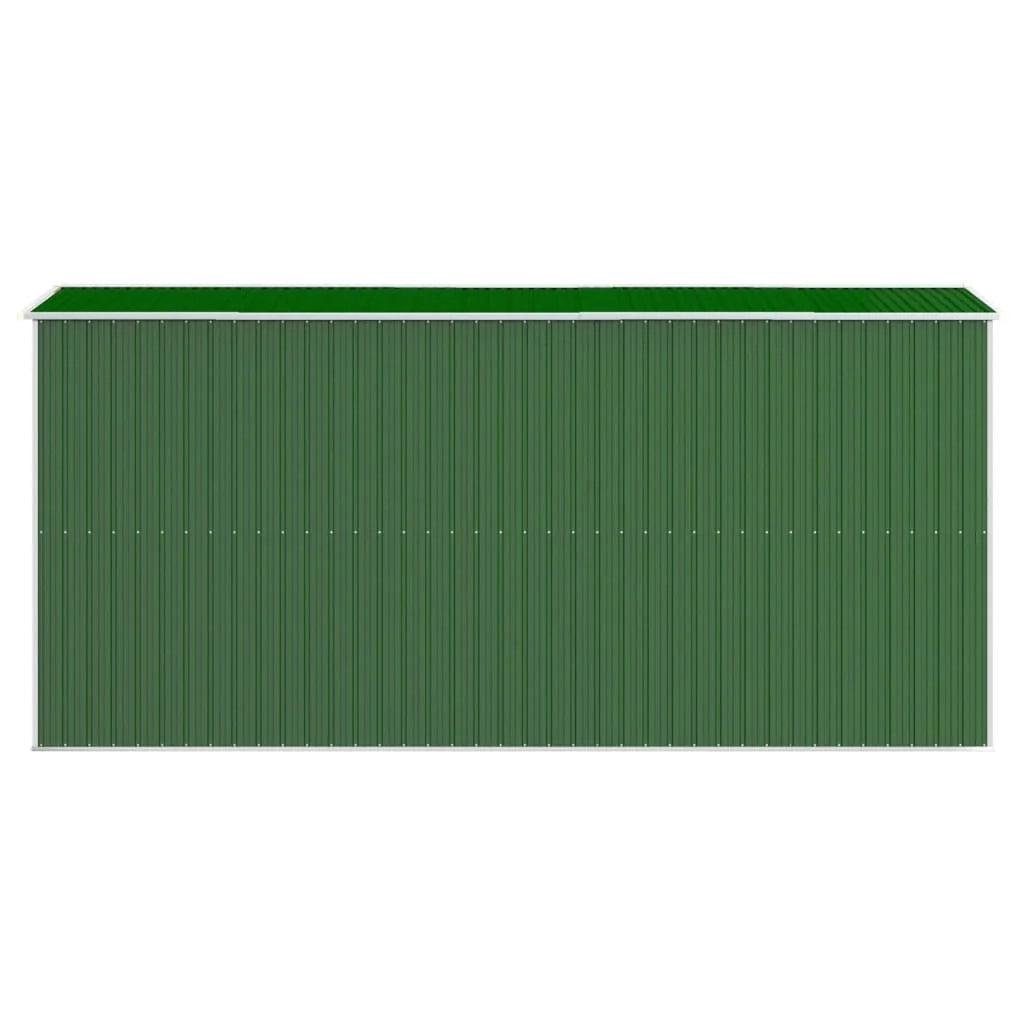 Casetta da giardino cabina ripostiglio casetta da esterno robusta casetta per attrezzi 192 x 440 x 223 cm acciaio zincato verde 02_0022364/2