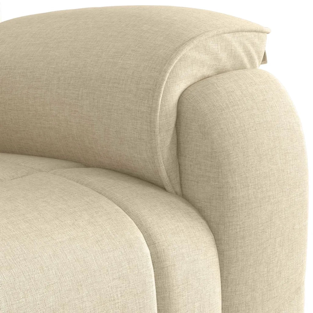 Divano Sedia-Poltrona Reclinabile in Tessuto Crema 158249