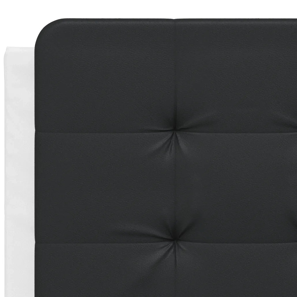 Giroletto senza Materasso Zadar Nero e Bianco 120x200 cm in Similpelle