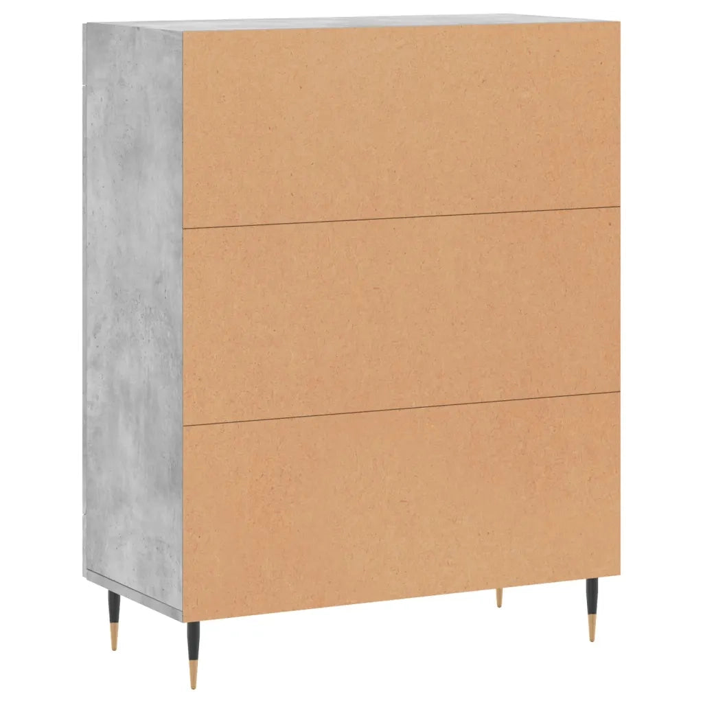 Credenza Grigio Cemento 69,5x34x90 cm in Legno Multistrato 830176