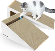 Krabbatore 2 in 1 per gatti - Krabbatore gonfiabile con pallina di gioco - 50 x 24 x 20 cm, 37 x 24 x 15 cm
