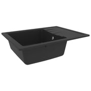 Lavello da cucina con foro troppopieno 58 x 44 cm granito nero 02_0004360