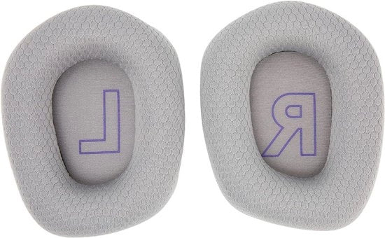 Orecchini di sostituzione per la cuffia da testa - colore grigio - pelle - isolamento acustico - tessuto respirabile
