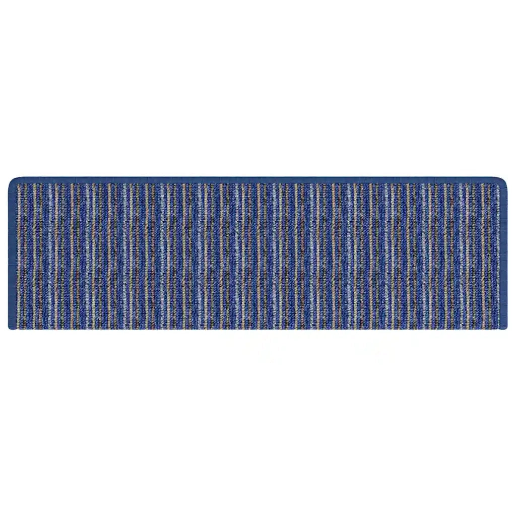 Tappetini per scale autoadesivi 15 pz | Gradini per Scale Blu 65 x 21 x 4 cm