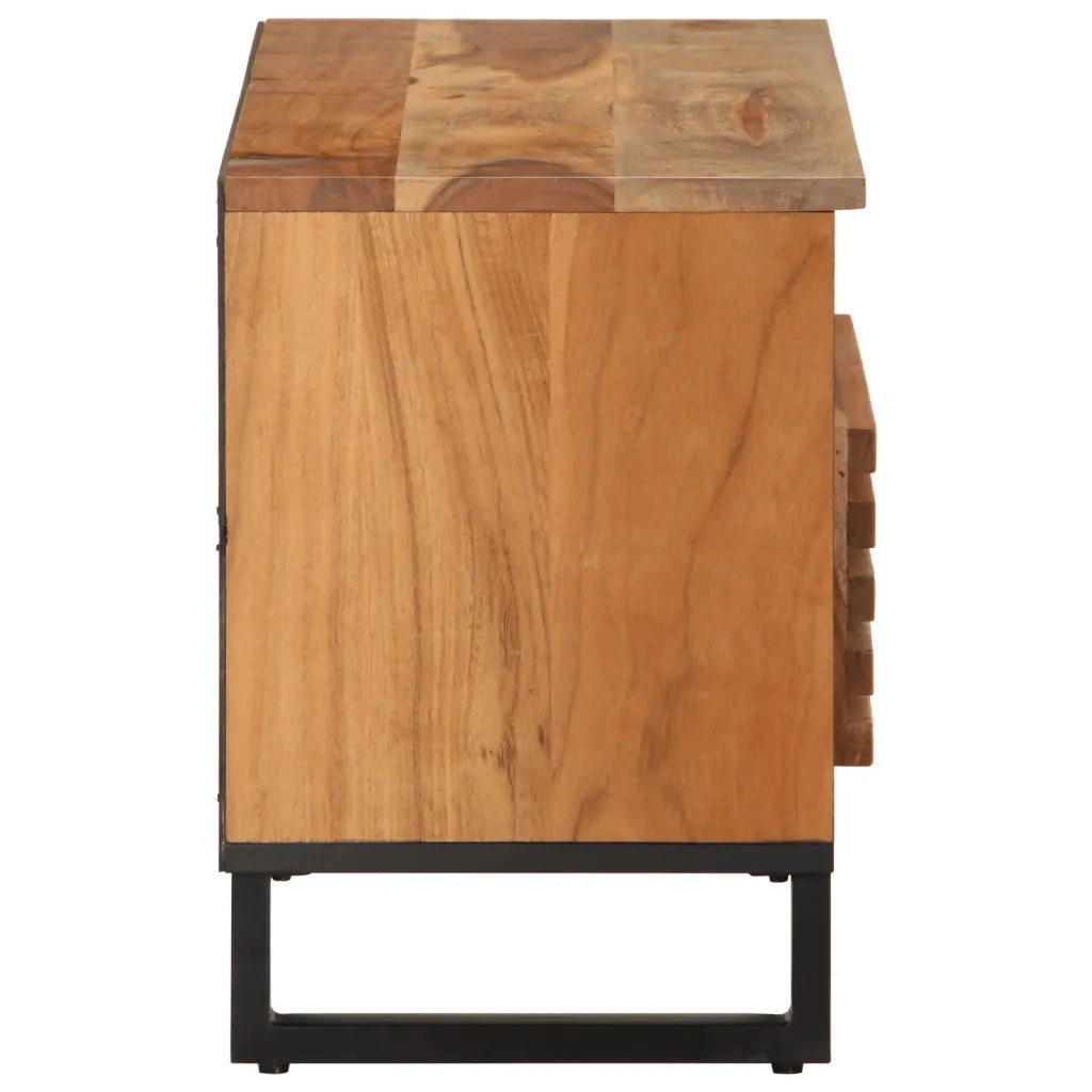 Mobile Porta TV 80x34x46 cm in Legno Massello di Acacia 377520