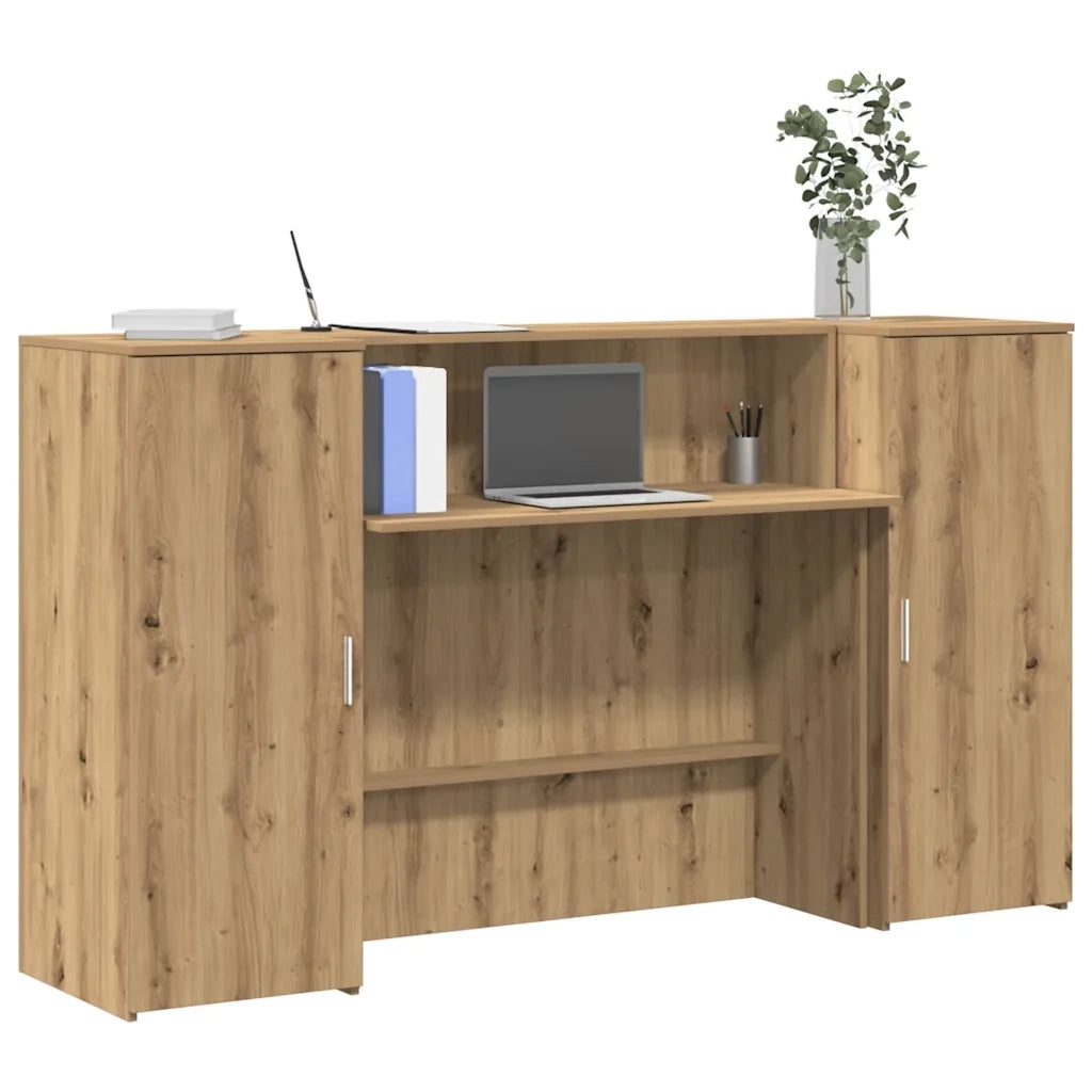 Banco Reception Rovere Artigianale 180x50x103,5cm in Truciolato 3324213