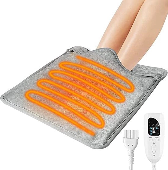 Caldastra voet, riscaldamento elettrico per piedi - massaggio caldastra, rilassamento e calore per piedi stanchi con tessuto soffice a forma di orsacchiotto