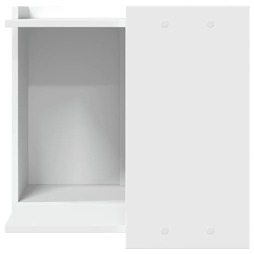 Recinto per Lettiera per Gatti Bianco 53x53x51 cm in Truciolato