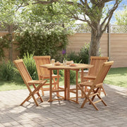 Set da Pranzo Pieghevole per Esterni 5pz Legno Massello di Teak 3096573