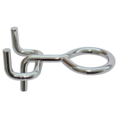 GANCIO OCCHIOLO ACCIAIO X PANNELLO ESPOSITIVO - CROMATO- 100 pezzi