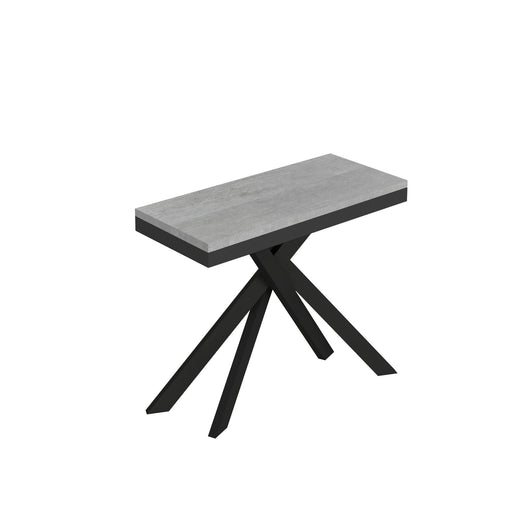 Consolle Allungabile 90-300x40x77 cm Saki Evolution Cemento Gambe Antracite