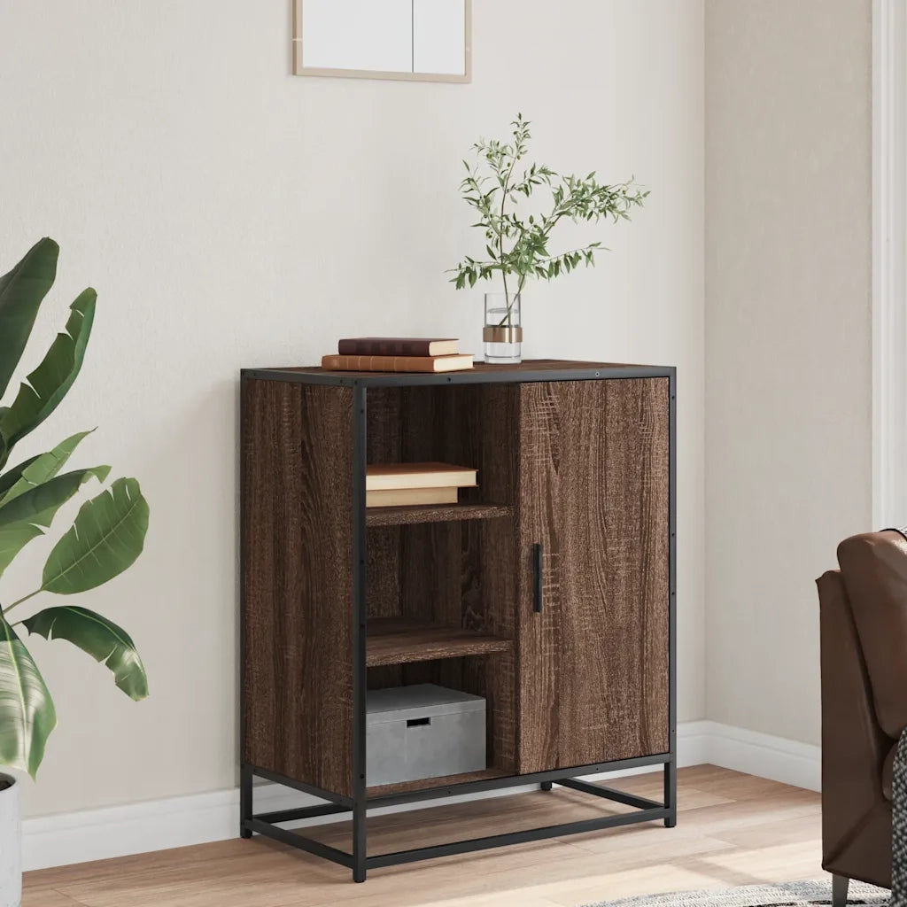 Credenza Rovere Marrone 62x35x76 cm in Legno Multistrato 848998