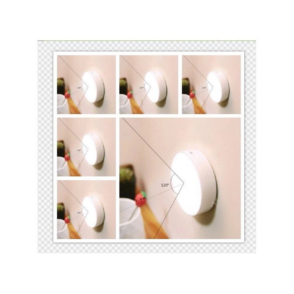 Trade Shop - Lampada 6 Led 6 W Sensore Crepuscolare Luce Ricaricabile Usb Luce 6500k 4000k -