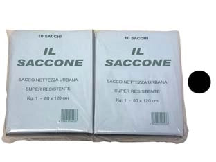SACCO IL SACCONE NERO PZ.10- - cm.80x120 kg.1 - 10 confezione CP
