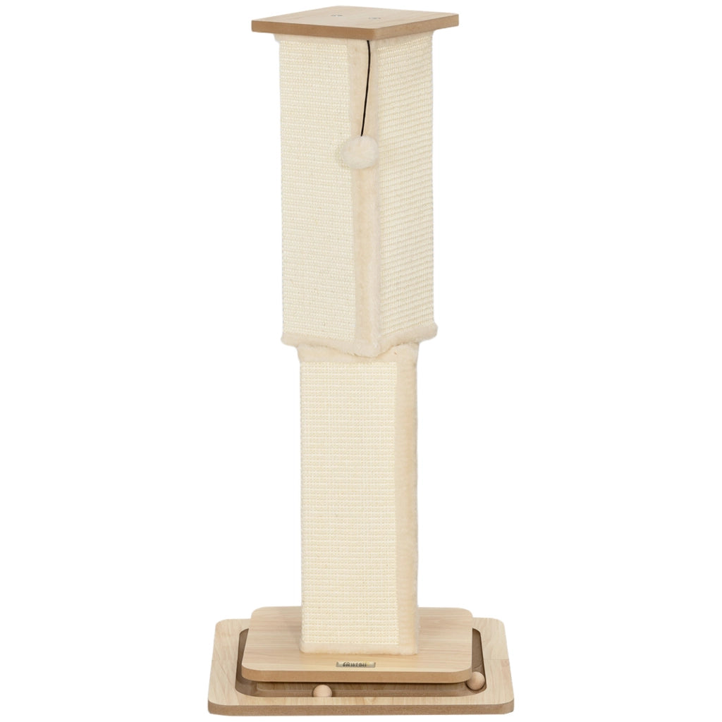 Tiragraffi 3 in 1 con gioco ¨C Zephmum ¨C Eiche/Creme 39.5x39.5x87 cm