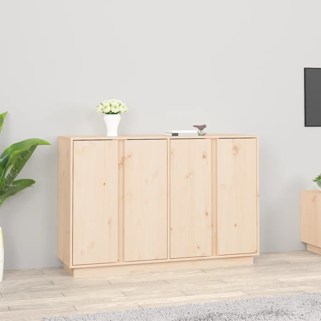 Credenza-Buffet-Armadio da cucina 120x35x80 cm in Legno Massello di Pino