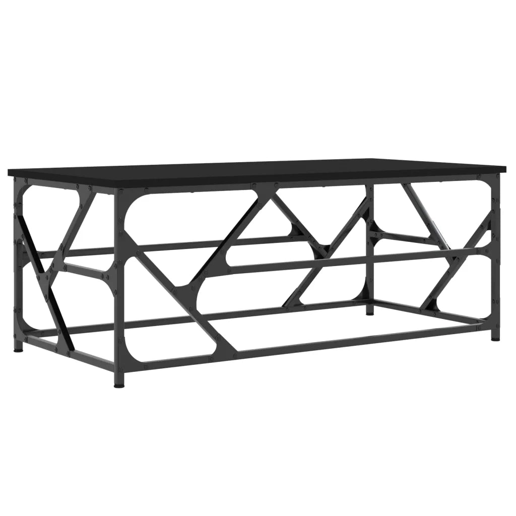 Tavolino Salotto Nero 100x50x40cm Legno Multistratocod mxl 107322