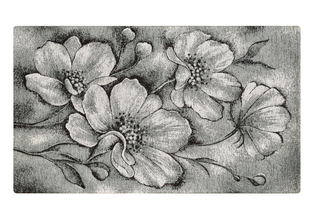 Tappeto Salotto Velour Antiscivolo Disegno Asturia By Suardi - 85x150 - Grigio