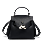 Borsa a tracolla Lindy Small in vera pelle nera
