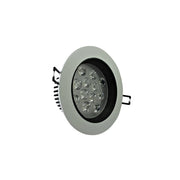 Trade Shop - Faretto Led Incasso A Molla Con Alette 3 5 7 9 12 15 18 W Cornice Telaio Bianco - -bianco Caldo-18 Watt