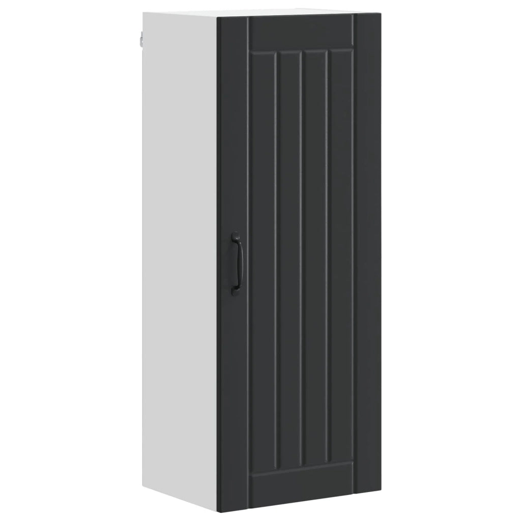 Mobile da cucina moderno con pratico spazio contenitivo 40 x 31 x 100 cm realizzato in legno composito nero 02_0054133