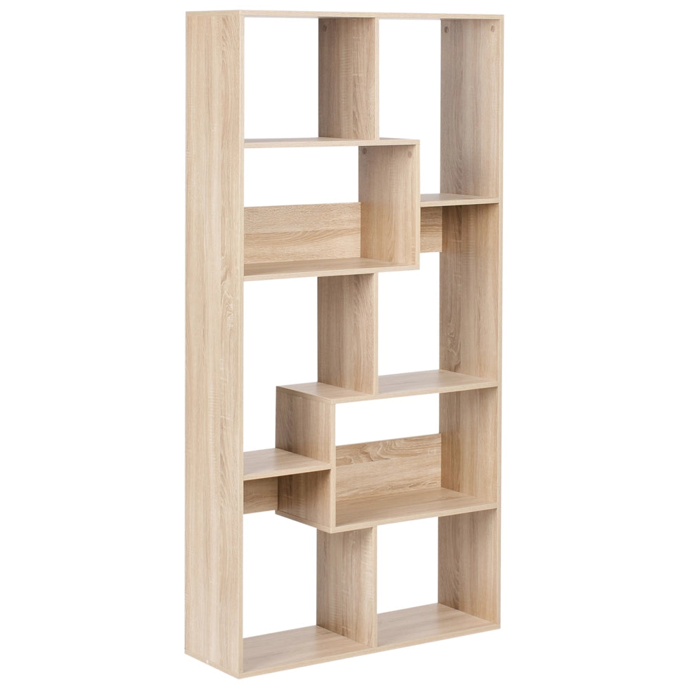 Libreria a 6 ripiani in truciolato Marrone chiaro stile minimalista