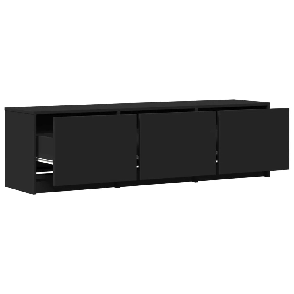 Mobile TV con LED-Credenza per TV Nero 140 x 34 x 40 cm Legno ingegnerizzato