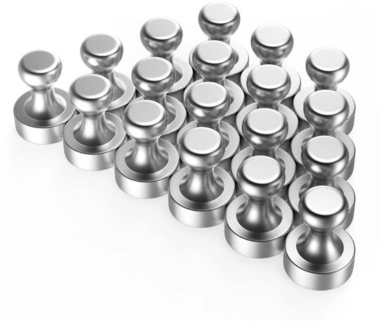 Traybray 18 pezzi magneti, N52 magneti metallici 12 x 16 mm - magneti in acciaio inossidabile per lavastoviglie, magneti per tabelloni magnetici, whiteboard, pannelli da parete